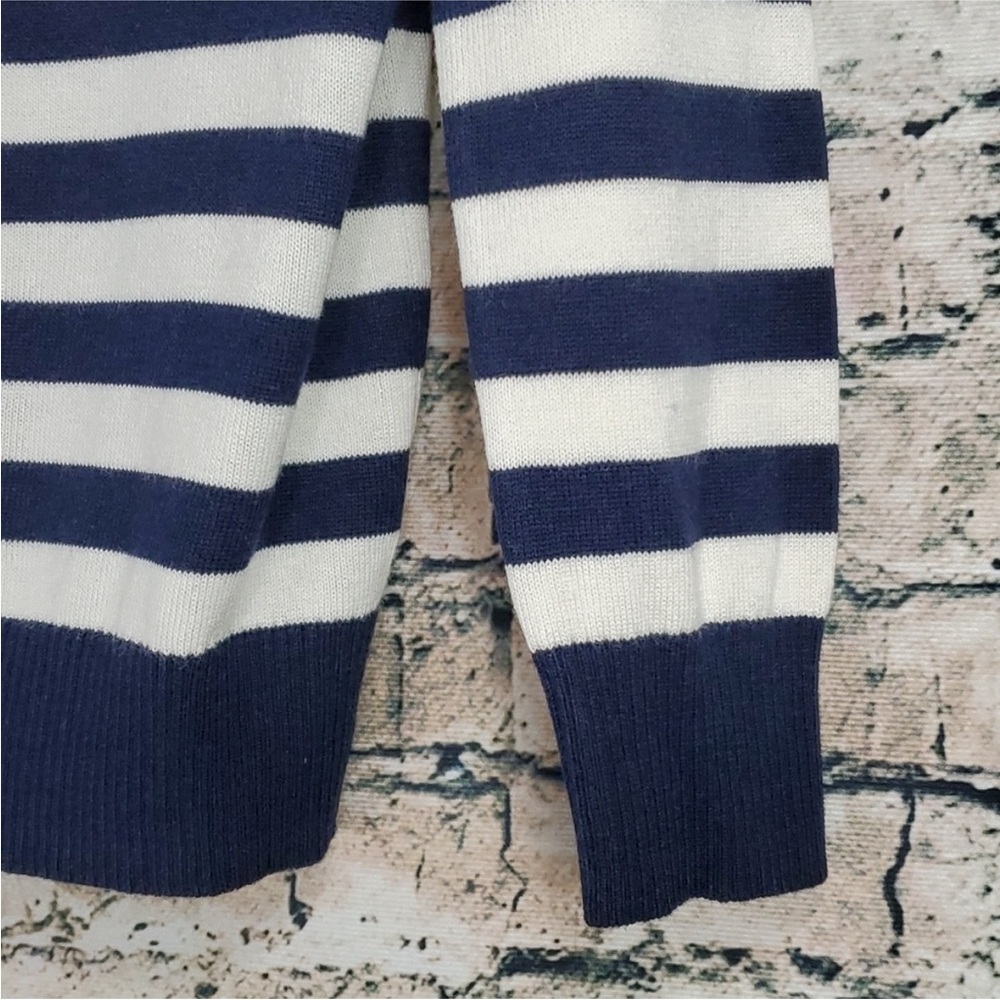 The Limited Blue and White Striped Sweater with Blue Anchor - Picture 5 of 7